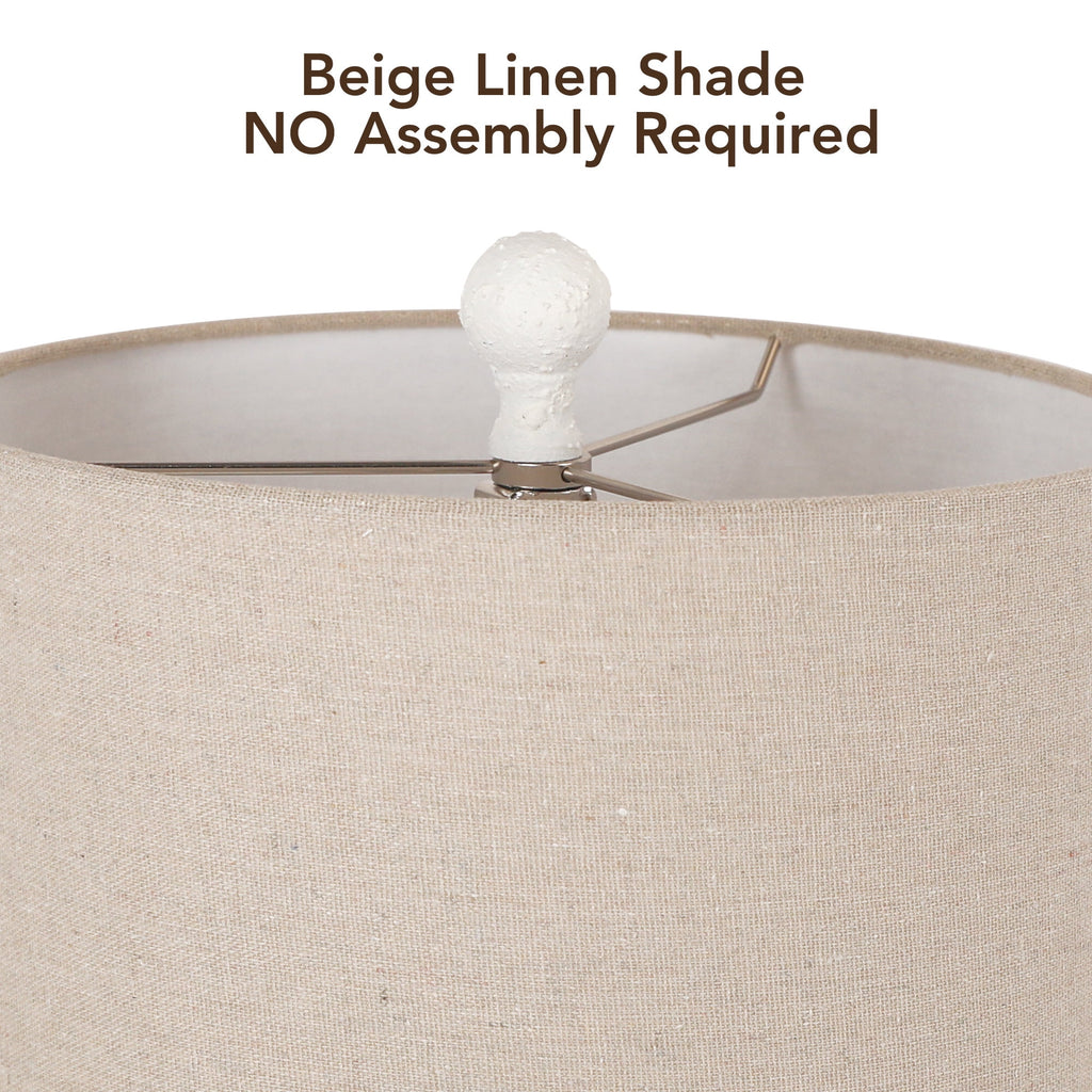 Farmhouse Jar Table Lamp 1 Pack, Rotary Switch Rustic Bedside Lamp, Pot Nightstand Lamp for Bedroom Living Room (LED Bulb Included)