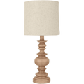 Mainstays 18.5" Traditional Washed Wood Table Lamp, Linen Shade