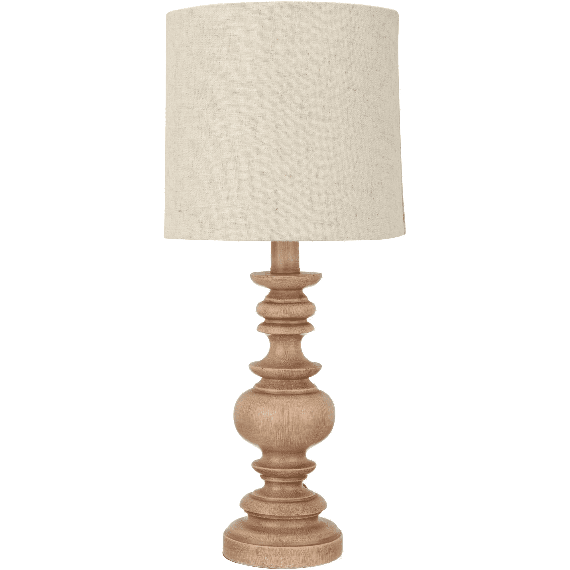 Mainstays 18.5" Traditional Washed Wood Table Lamp, Linen Shade