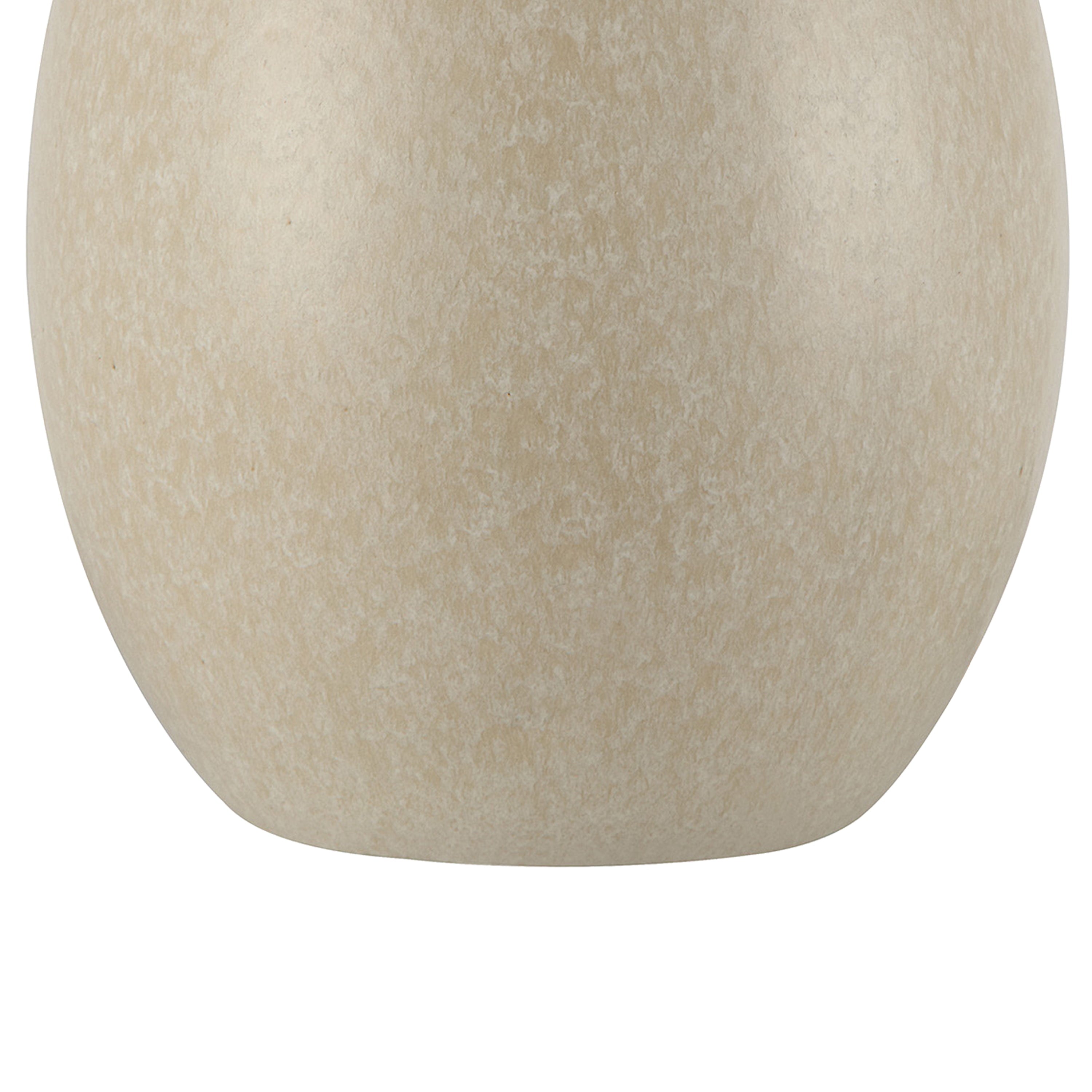 Better Homes & Gardens 18" Cream Reactive Ceramic Table Lamp with Natural Rattan Shade