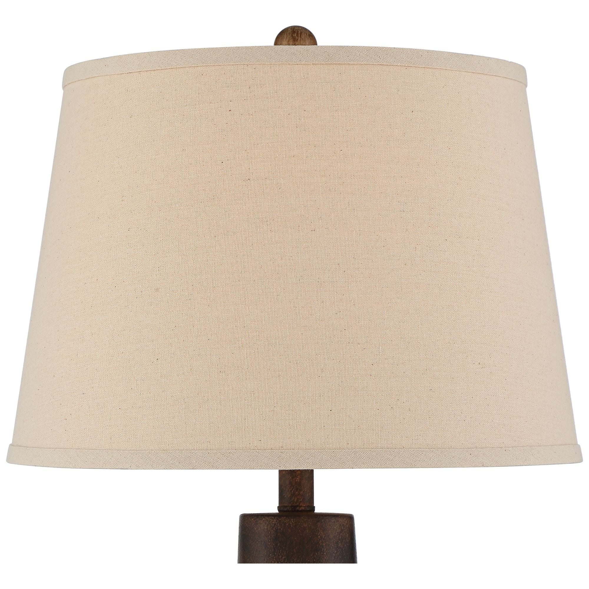 Regency Hill Glenn Rustic Farmhouse Table Lamps 27" Tall Set of 2 Dark Terra Cotta Tapered Fabric Drum for Bedroom Living Room Bedside Nightstand Home