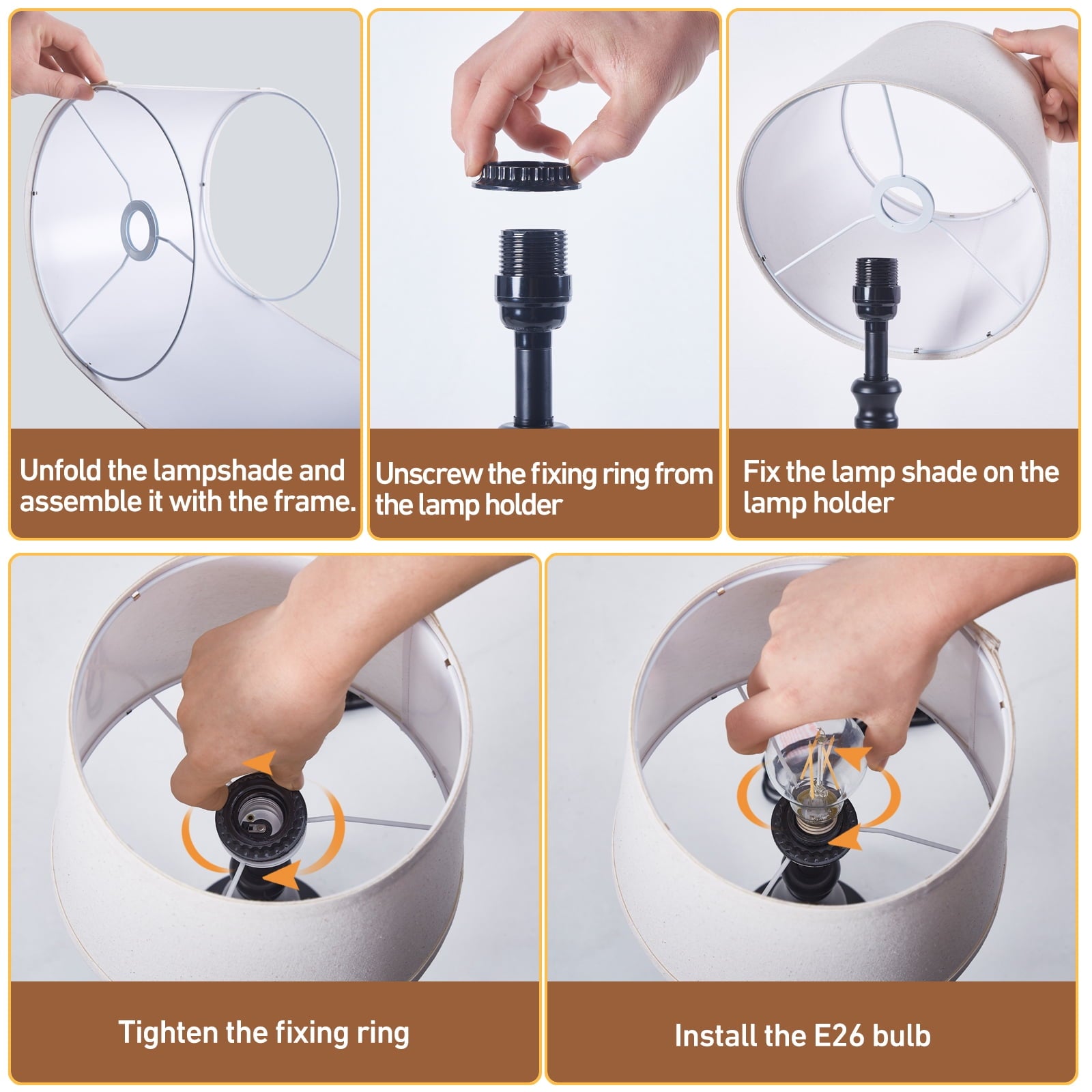 NATYSWAN Table Lamps Set of 2, Lamps for Bedroom with USB Charging Ports, 3 Way Dimmable Touch with Linen Fabric Lampshade, Modern Small Lamp for Nightstand, Living Room (Bulbs Included)